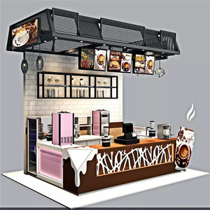 Modernes Café-Theken-Design für Einkaufszentren: Individuelle Kiosk-Dekoration und <span class=keywords><strong>Layout</strong></span>-Ideen für stilvolle Kaffee-Kioske - Product Image 6
