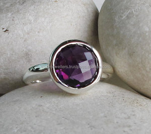 Anillo de piedras preciosas de cuarzo, amatista, Plata de Ley 925 - Product Image 2