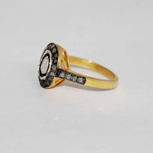Bague en argent sterling 925 Bague en diamant Polki naturel Bijoux pour mariage et anniversaire Grossiste - Product Image 2
