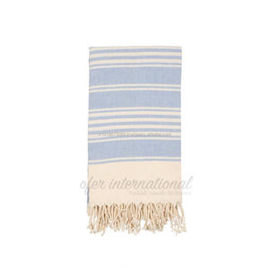 Anatolia Hammam Serviette turque Peshtemal Jeté-PEST-ANT-BLU-Bleu Collection classique pestemal pestamal peshtamal fabrication turque - Product Image 1