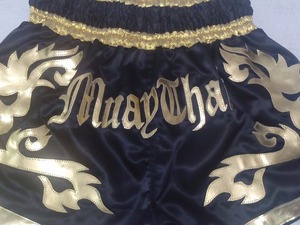 กางเกงขาสั้นมวยไทยผ้าซาตินคุณภาพสูง - Product Image 3