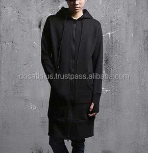 OEM diseño personalizado alargado largo agujero del pulgar sudaderas con capucha para los hombres - Product Image 1