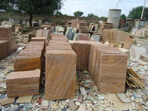 Trang trí Đá Ấn Độ cầu vồng sa thạch gạch xẻ Mài ngoài trời tường ốp vườn lát tấm trộn Kích thước Patio lối đi pavers - Product Image 2