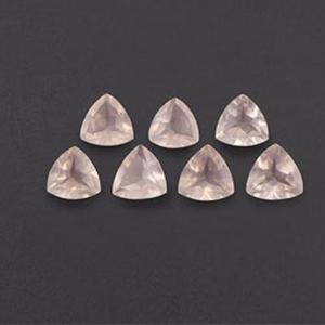 Piedras preciosas naturales de cuarzo rosa de 6mm, piedras preciosas sueltas de corte trillón, compra en línea, precio al por mayor, del proveedor - Product Image 1