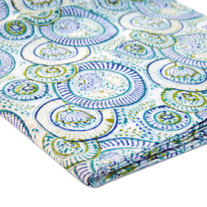 Organic Cotton Running Fabric Hand Block Circle Floral Print Elegant Indian Trending Fashionable Throw Boys Wholesale Bag Use - Product Image 5