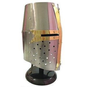 Casco de Armadura Romana de Metal Pulido con Tema Piramidal Modelo Lord LV1188 - Product Image 1
