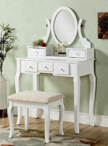 Tocador de Madera de 4 Colores, Diseño Tradicional Retro, Muebles para Dormitorio, Sala de Maquillaje, Cajones para Apartamento, Uso Hospitalario - Product Image 4