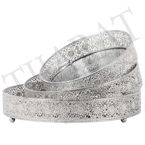 Plateau en fer décoratif de service de forme moderne et élégant le plus vendu pour la décoration de table à manger de mariage avec logo personnalisé - Product Image 4