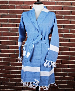 Albornoz estilo pashtemal tradicional, ropa de playa elegante, toalla turca, Pareo Sarong - Product Image 3