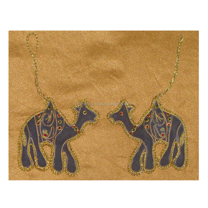 Zari Beaded Christmas Camel Designer Ornament - Product Image 1