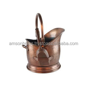 Metal Aluminio Carbón Scuttle Diseño clásico Cubo de carbón de metal Casco decorativo dorado mate Cubo de carbón Hod - Product Image 4