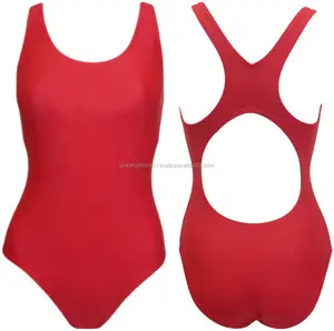 숙녀 섹시한 빨간 한 조각 수영복