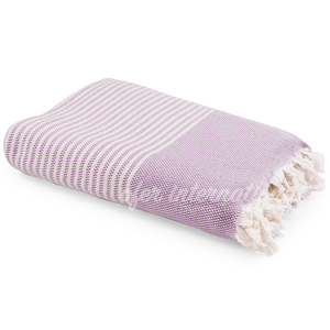 Midas Throw Cotton Blanket variété de couleurs disponibles-Couverture de pique-nique ou de plage, couvre-lit à usage multiple-Lilas Lavender - Product Image 1