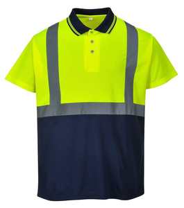 Polo de sécurité réfléchissant haute visibilité personnalisé Construction Chemises de travail haute visibilité avec poche T-shirts à manches courtes pour hommes - Product Image 1