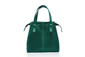 กระเป๋าโท้ทหนังแท้ทำมือสำหรับผู้หญิง-ลายเรียบสไตล์อังกฤษทรงถัง รุ่น ALD 0101 - Product Image 2