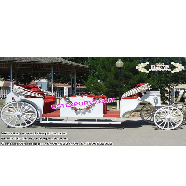 New Vis a Vis Limo Horse Drawn Carriage Royal Horse Drawn Carriages Manufacturer Indian Wedding Horse Buggy for Sale