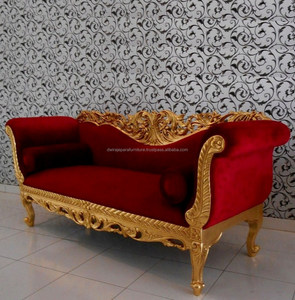 Muebles de madera para el hogar y el interior, mueble tallado en oro de caoba para sofá de boda - Product Image 3