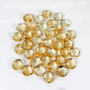 Quartz Jaune Naturel Qualité AA Coupe Briolette Ronde 10mm 3.25Cts Vente en Gros Fabricant - Product Image 1