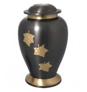 Feuilles d'or commémoratif métal laiton adultes cendres de funérailles humaine urnes de crémation Style américain/européen - Product Image 1