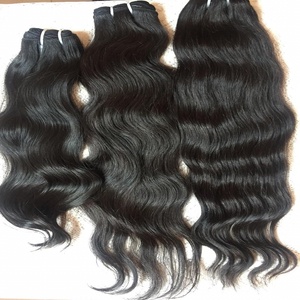 Cheveux bruts indiens naturels, non traités, cheveux vierges, bruts et noirs, 1 pièce - Product Image 3