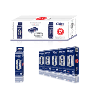 Cuchillas de Afeitar de Doble Filo de Acero Inoxidable para Hombre CLIFTON CLASSIC DURABLADE, Cuchillas de Afeitar Desechables de Calidad Suiza para Barberos - Product Image 6