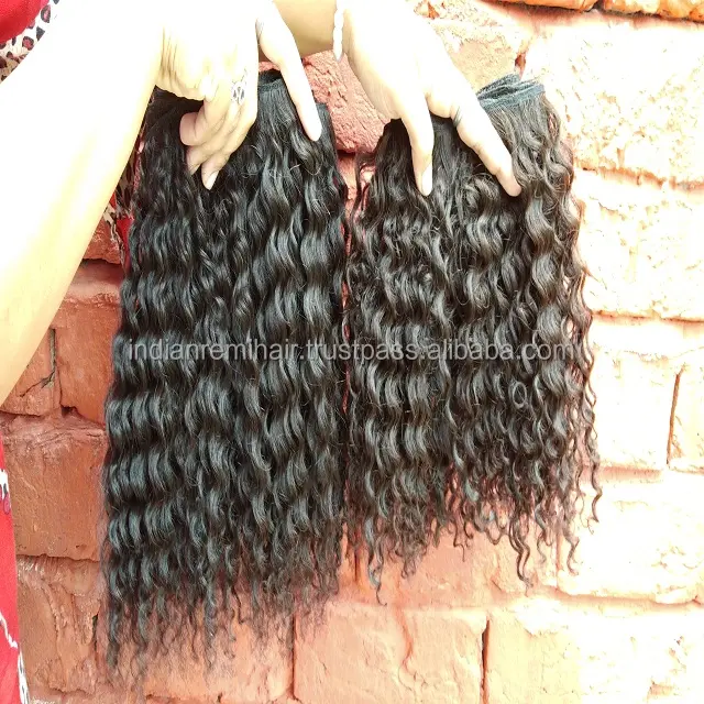 Capelli ricci lavorati a vapore doppia trama capelli estensioni dei capelli umani produttore azienda made in india