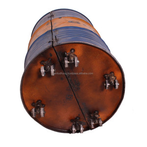 Armoire de bar en acier vintage industrielle ancienne - Product Image 4