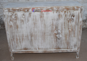 Armoire en bois de manguier sculpté, durable, faite à la main, design moderne et antique, pour usage intérieur, polyvalente, pour hôtel et cuisine à domicile - Product Image 5