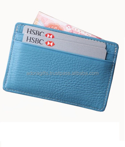 Tarjetero delgado de piel auténtica personalizado superventas tarjetero pequeño y fino con logotipo para llevar tarjetas de crédito - Product Image 1