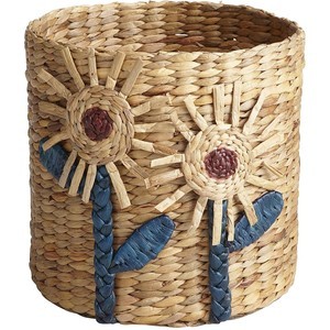 Handmade Eco-Friendly Water Hyacinth <b>Storage</b> <b>Basket</b> Handle Dyed Bottom Set 3 Multifunction <b>for</b> Clothing Laundry Use Made Vietnam - Product Image 3