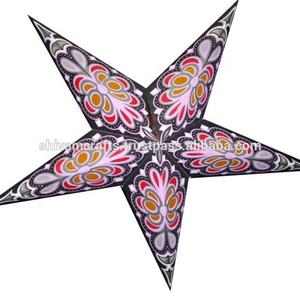 Decorative Flowers Printed Paper 60cm <b>Star</b> <b>Lamps</b>/Lanterns for Indoor Christmas Decorations Bulk Wholesale Supplier India - Product Image 1