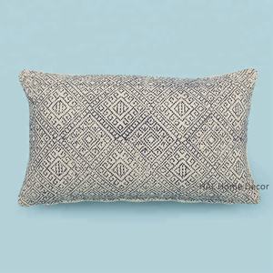Cotton dhurrie <b>cushion</b>, hand block printed <b>cushion</b>, Boho throw pillow case - Product Image 4