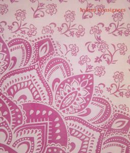 โปสเตอร์ผ้าทอลายดอกไม้จากผ้าคอตตอนลายดอกไม้มันดาลาแบบแขวนผนังสวยสำหรับตกแต่งประตูด้วยสินค้าตัวอย่างของอินเดีย - Product Image 4