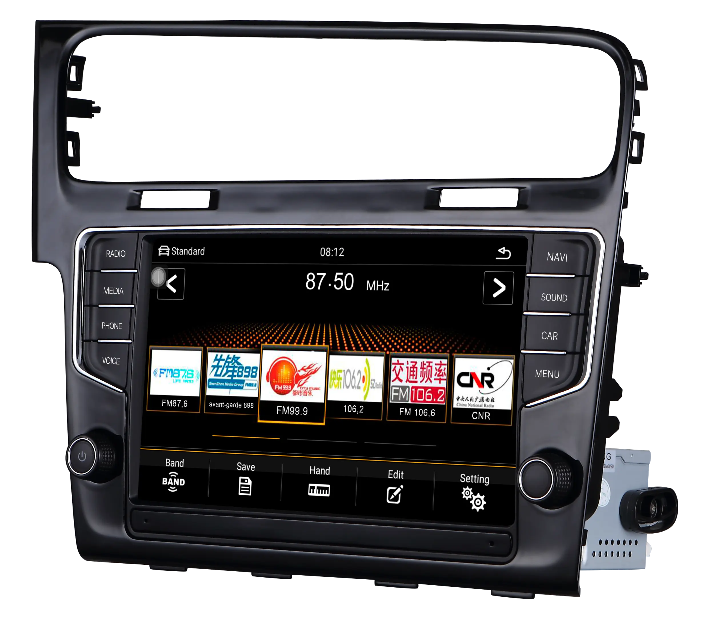Sistema multimídia carro dvd player do carro de navegação do carro dvd android para VW golf 7 2014-2018