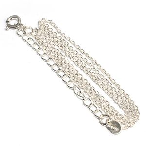 Chaîne classique en argent massif 925, chaîne en argent Sterling 925, pierre précieuse - Product Image 1