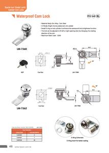 Taiwan Lipson LM-520 <b>Safety</b> <b>Box</b> Application Cabinet Plunger Push Tubular Cylinder Lock - Product Image 5