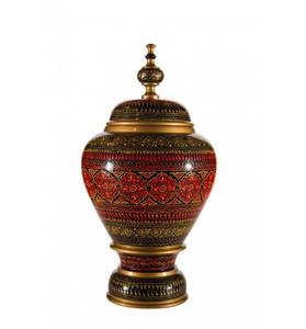 Hecho a mano de madera de tarro de caramelo laca verde azul caramelo titular tarro de madera broche conejo apilable Cadena de olla de laca tarro de caramelo - Product Image 4