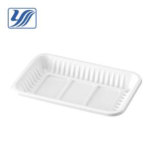 Barquette rectangulaire blanche biodégradable en PLA pour l'emballage alimentaire - Product Image 2