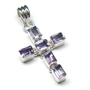 Jqueen — pendentifs en pierre d'améthyste naturelle, bijoux en argent Sterling 925, vente en gros - Product Image 4