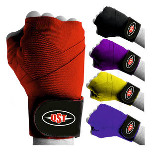 Vendas de algodón y poliéster con Logo personalizado, envolturas de mano para boxeo, entrenamiento de lucha y entrenamiento pesado, venta al por mayor de fábrica - Product Image 6