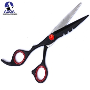 Ensemble de ciseaux de coiffure de couleur noire pour la coupe et l'éclaircissage professionnels, outils de coiffure pour barbiers et salons - Product Image 2