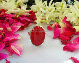 Bague femme corail rouge en argent Sterling, modèle Unique, nouvelle mode 2020 - Product Image 2