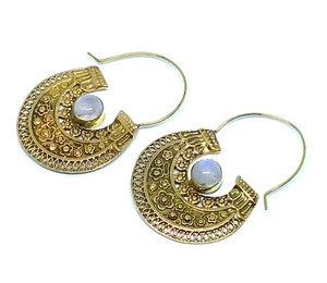 ผู้หญิงผู้จัดจำหน่ายเครื่องประดับต่างหูแฟชั่นใหม่มูนสโตนต่างหูผู้หญิงชุดเครื่องประดับ - Product Image 3