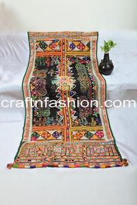 Vintage Antique Kutch Embroidery Dhabdi Shawl Mirror Work Rabari Traditional Indian <b>Scarf</b> Size 2.5m X 1m Color Multi-Color - Product Image 5