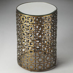 Mesa de Centro Redonda de Aluminio Moderna, Plegable, Ecológica, con Corte Láser, Color Personalizado, para Muebles de Sala de Estar - Product Image 1