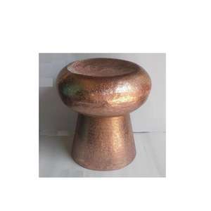 Tabouret en aluminium martelé avec finition cuivre en forme de champignon, excellente qualité, disponible en laiton Antique - Product Image 2