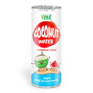 250ml אלומיניום יכול טבעי קוקוס מים waterlemon טעם