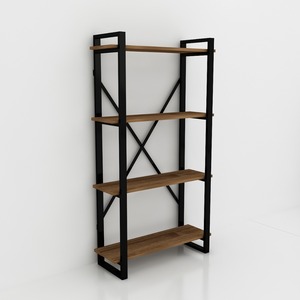 Exclusive Luxury Albatros Iron <b>Bookcase</b> From Turkiye Modern Walnut Chipboard Best Seller for Home Furniture - Product Image 3