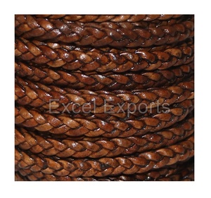 สายหนังถักพร้อมสายหนังสำหรับเครื่องประดับและกำไล - Product Image 3