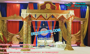 Grand Rajwada Fiber Wedding Mandap Exceptional Rajwada Style Wedding Mandaps Traditional Hindu Wedding Mandap Set - Product Image 4